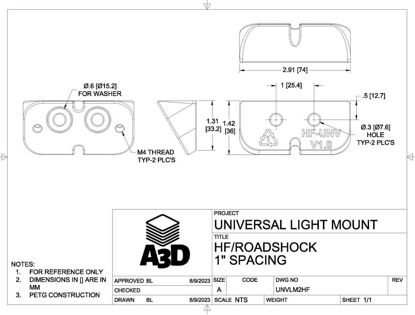 Harbor Freight Angled Rock Light Mount - Universal Fitment