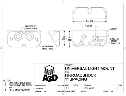 Harbor Freight Angled Rock Light Mount - Universal Fitment